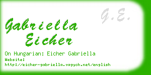 gabriella eicher business card